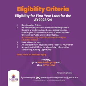 Eligibility And Requirements for HESFB Student Loan Scheme 2023/2024